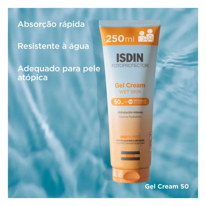 Isdin Fotoprotetor Gel Creme Solar Wet Skin FPS 50 250ml